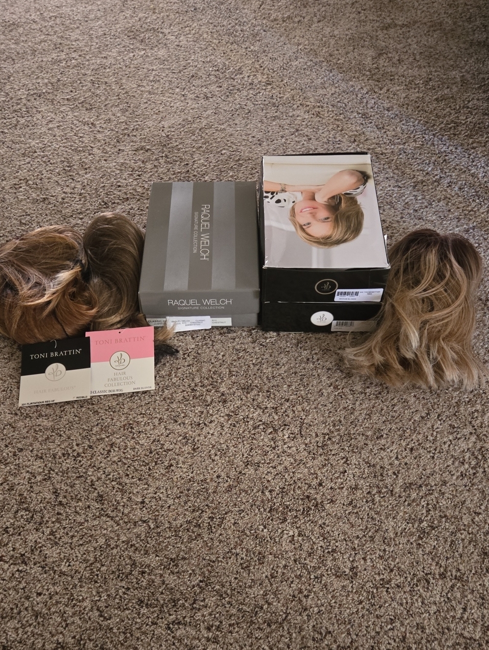 HUGE Lot Of Wigs. NWT. Raquel Welch, Toni Brattin, & a free used Rene Of Paris - Picture 2 of 12